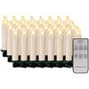 Forever Speed 20/30/40/50/60 candele a LED senza fili, dimmerabili, candele di Natale senza fiamma, per albero di Natale, matrimoni, compleanni, feste (custodia bianca latte, 40 pezzi)