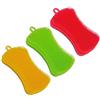 Miss-shop Spugna di Silicone, Spazzola per Pulizia 3 Pack Food Grade Multifunzione Antibatterico Silicone Scrubber Spugna Spazzola per la Pulizia Cucina e Bagno