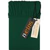 npluseins Lenzuolo con angoli in jersey 100% cotone, ca. 90-100 x 200 cm, verde scuro