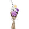 DRYFAL Finito lavoro a maglia uncinetto bouquet di fiori a mano uncinetto bouquet misto fatto a mano fai da te fiore lavorato a maglia rosa girasole margherita fiore artificiale per vaso decorazione