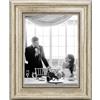 CABBEL Cornice portafoto 18x24 cm, in argento vintage, stile barocco elegante, con vetro acrilico infrangibile - per poster, foto o certificati - perfetta per soggiorno, ufficio o galleria