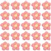 PATIKIL Fiori Uncinetto, 50Pz Fiori Applicare Lavori Cucito Fatti a Mano all'Uncinetto, Decorazioni per Capelli Fai da Te, Vestiti, Feste, Artigianali, Rosa/Giallo