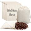 Lonely high heels Sacchetti Cotone 30x20cm - 12 Pezzi Sacchetti Stoffa Tessuto Regalo con Coulisse Sacchetti Riutilizzabili Sacchettini Juta per Caffè Spezie Gioielli Bomboniere Matrimonio Pasqua Natalizi