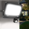 ANNIFUNLY Faretto Led da Esterno con Sensore di Movimento, 1 Pezzi 50W 5000LM Faro Led Esterno 6500K Bianca Fredda, IP66 Impermeabile Faretto con Sensore di Movimento per Garage Giardino Terrazza