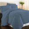 Pizuna Linens Pizuna Copripiumino Matrimoniale Cotone 240x200 cm Dusty blue, 400 fili con trama Raso in 100% Cotone a fiocco lungo Copripiumino 240x200 con 2 federe 50x80 (Biancheria De Letto Dusty blue)