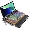Generic Tastiera in stile macchina da scrivere retrò senza fili meccanica RGB retroilluminata, poggiapolsi confortevole, supporto cablato/Bluetooth 5.0/wireless 2.4G per IPAD/PC/Laptop