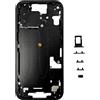 Smartex® Telaio Centrale Compatibile con iPhone 15 - Middle Frame Senza Logo, Senza COMPONENTI PREINSTALLATI (Nero)