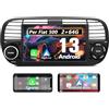 AWESAFE Autoradio per Fiat 500 (2007-2015) Android 13 (2+64GB) 7 Pollici Car Radio con CarPlay/Android Auto GPS Bluetooth WIFI FM RDS Comandi al Volante (Non compatibile con 500C/500L/500X)