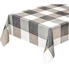 emmevi Tovaglia Antimacchia Cerata A Quadri Grigia Plastificata Retro Felpato 12 Misure Copri Tavolo Cucina su Misura MOD.Favola 94G 140x120cm