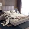 Homewish Set di lenzuola matrimoniali esotiche orientali in stile giapponese, Mount Fuji, set di lenzuola per pittura a inchiostro, piante botaniche in bambù, set di biancheria da letto vintage per la