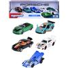 Majorette - Porsche 5 Pieces Giftpack - Set Auto Sportive in Metallo Die-Cast, 5 Modellini da Collezione con Licenza Ufficiale, 8502105002S06, Giocattolo per Bambini dai 3 Anni in su