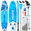 SLOOSH Tavola da Stand Up Paddle Gonfiabile, 10'6 Tavola da SUP con Accessori Premium, Ponte in EVA Antiscivolo, Borsa Ultra-Leggera, Pompa, Ripple SUP per Giovani e Adulti, Schizzo Costiero