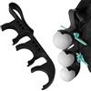 CYUXING Porta Palline da Golf 2 in 1, a sgancio rapido, con Gancio, Accessori da Golf Portatili, Versatili, per Uomo e Donna, per Sacca da Golf, Nero (Contiene 3 Palline / 6 Tee)