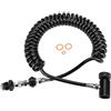 Joyzan Tubo Flessibile Adattatore Per Paintball, Serbatoio Impieghi Gravosi Bobina Distanza O Ring Deluxe Remoto Frusta Riempimento Airsoft Della Val Spirale con Sgancio Rapido Collegamento Cilindro HPA CO2
