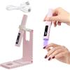 Shengxi Lampada UV Mini per unghie in gel, luce UV per unghie con supporto, lampada UV portatile ricaricabile, lampada per unghie con 2 timer per smalto in gel, asciuga unghie portatile (rosa)