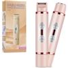 LOPHE Epilatore Viso Donna, 2 in 1 Rasoio per Viso Donna USB Ricaricabile, Epilatore Elettrico Indolore, per Viso, Labbra, Baffetti, Braccia, La Zona Bikini (Rosa)