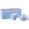 London Boutique - Set in porcellana con teiera, zuccheriera e lattiera in stile vintage floreale shabby chic, con confezione regalo (set di cremiera e zuccheriera con rose blu)