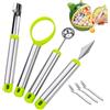 BITEFU Set di 7 pezzi intaglio della frutta, incluso togli torsolo mela,scavino per verdure,strumento per la rimozione dei semi, coltello per intagliare la frutta,forchetta da frutta,Adatto per frutta