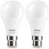DiCUNO Lampadina LED B22, 15W equivalente a 100W alogena, Bianco caldo 2700K, 1350lm, CRI 90, Non dimmerabile, Lampadina baionetta LED B22 standard per illuminazione domestica, 2 Pezzi