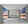 Runa Art Carta da parati fotografica tramonto sul mare 3D 352 x 250 cm Vello Sfondo Murale XXL Moderne Decorazione Soggiorno Camera De Letto Sala Ufficio Grey Blue Orange 9157011b
