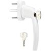 SOTECH Maniglia per Finestra con Chiusura a Chiave (serratura generale) con Ingranaggio a 45° 28 x 151 x 62 mm Bianco Alluminio incl. Due Chiav di SO-TECH®