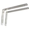 Sayayo Staffe per Mensole Pesanti Staffe per Mensole in Acciaio Inox Spessore 4MM Staffe a L Argento Supporti Staffa Mensola da Parete Squadrette Angolari 245 MM, 2 Pezzi, EJ5218-2P