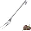 Westmark Meat Fork Pro - Forchettone da carne in acciaio inossidabile con denti lunghi e ganci per appendere - Perfetto per grigliare, arrostire e cucine professionali - Argento, 38 cm