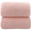 YTYC Asciugamani, 90 x 200 cm, 2 pezzi, set di asciugamani da bagno oversize, di alta qualità, ultra morbidi, altamente assorbenti, di qualità hotel, extra large, in microfibra, 80% poliestere (rosa,