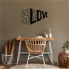 Wallity Hanah Home Elegante accessorio decorativo da parete in metallo, nero, 68 x 42 cm, 100% metallo, spessore 1,5 cm, perfetto per la decorazione moderna della casa e degli uffici