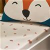 Catherine Lansfield Fox and Woodland Friends - Lenzuolo con angoli, per letto singolo, colore: panna