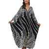 YouKD Abito caftano da donna di grandi dimensioni, stile boho, copricostume da spiaggia, taglie forti, abbigliamento casual, taglia unica, A Colore 17, Taglia unica