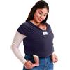 Sleepy Wrap Fascia Neonato Fino a 15 kg - Morbido, Facile da Indossare, Trasporto a Mani Libere, Marsupio Bambino a Fascia Porta Bebé (Blu Scuro)