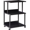 IBUYKE Supporto per stampante con ripiano portaoggetti, tavolo per stampanti a 3 livelli con ruote, carrello per stampanti per l'organizzazione dell'ufficio domestico TPS001B