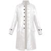 Generic Abbigliamento gotico da uomo, cappotto da uomo, effetto frack, oversize, steampunk, da uomo, gotico, medievale, abbigliamento vintage, smoking uniforme, scavo, outwear bottoni, cappotto, abbigliamento