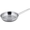 METRO Professional Padella non Patinata, Acciaio Inox, con Finitura Satinata, Adatta per Induzione e Forno (max. 240°C), per Uso Privato e Commerciale, Argento (Ø 24 cm)