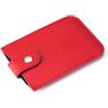 PORRASSO Pelle Porta Carte di Credito Protezione RFID Portafoglio Porta Tessere Sottile Slim Porta Carte Credito per Uomo Donna Rosso