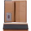 VISOUL Portafoglio a Libro Degli Assegni Lungo in Vera Pelle con Blocco RFID, Portafoglio Bifold Verticale per Uomo con Ttasca a Cerniera e 11 Scomparti per Carte di Credito