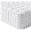 Vesgantti Materasso una Piazza e Mezza 120x190x20 cm, Materasso a Molle insacchettate individuali da 20 cm con Schiuma Traspirante, Materasso Memory Foam a 7 Zone, Anti umidità, Rigidità Media, Bianca