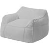 bananair - Pouf Poltrona per Salotto e Camera - Tessuto in Velluto a Coste Morbido ed Elegante - Poltrona Sacco Generosamente Imbottito, Ideale per un Ambiente Accogliente (Grigio Chiaro)