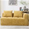 SUPPNEED Divano letto con funzione sonno, divano letto 158 x 230 cm, divano modulare a forma di L, divano in ciniglia con chaise longue e tasca laterale, 3 cuscini, divano ad angolo per soggiorno, nessuna
