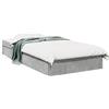 IKAYAA Letto Singolo con contenitore 90x190 GiroLetto Singolo Legno con Cassetti Struttura Letto Giroletto Moderno in Legno Multistrato-Grigio cemento-90 x 190 cm