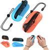 EJGAME Impugnatura ergonomica per mouse da gioco FPS, compatibile con JoyCon, mini mouse portatili per Nintendo Switch 2 (2025), accessori per giochi Drag x Drive, confezione da 2 (blu e arancione)