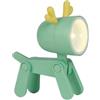 Dudùu Puppy Deer - Lampada LED Tascabile a Forma di Renna, Luce Notturna e da Lettura, Senza Fili, Regalo e Bomboniera, Decorazione Cameretta, Scrivania e Feste a Tema (Verde)