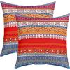 Homewish Federa per cuscino in stile bohémien, 60 x 60 cm, hippie Boho Chic per ragazze e donne, con ceppi nativi americani, stile occidentale, rustico, decorazione morbida