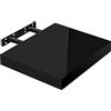 WOLTU Mensola da Muro Scaffale Sospeso da Parete Libreria Piccola per Soggiorno Cameretta Porta CD Dvd, Pannello MDF 30x22,9x3,8cm, Nero, RG9489sz