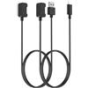 Simpeak Caricabatteria Compatibile con Samsung Galaxy Fit 3 (2 Pezzi, 1 USB+1 Tipo C, 100cm), Sostituzione Cavo di Ricarica Caricabatteria Dock Adattatore, Nero