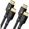 Stouchi Cavo HDMI 2.1 8K 1,2M, Ultra HD 48 Gbp/s Alta Velocità 8K60hz 4K120hz 144Hz 165Hz RTX 3080 DSC eARC Dynamic HDR10 4: 4: 4 HDCP 2.2&2.3 Dolby,Compatibile con TV/PS5/Xbox Series X,2 Pacchi