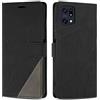 SONWO Cover per Oppo Find X5 PRO Custodia, Flip Caso in PU Pelle Case Cover Premium Portafoglio Custodia per Oppo Find X5 PRO, Slot per Schede, Supporto Stand, Nero