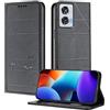 XINYEXIN Custodia per Motorola Edge 50 Fusion, Cover a Libro in Pelle PU con Blocco RFID, Slot per Carte, Supporto, Protezione Completa Antiurto - Nero