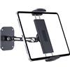Lucrave Supporto da parete per tablet, in alluminio, pieghevole, per iPad con base girevole regolabile a 360°, per iPad Pro Air Mini, Galaxy Tab, tutti i telefoni e tablet da 4,7-13 pollici (stile